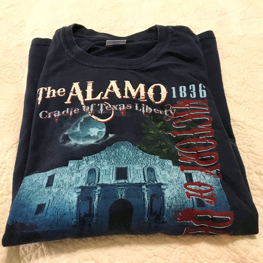 Dark navy blue unisex Alamo short-sleeved t-shirt (2X)